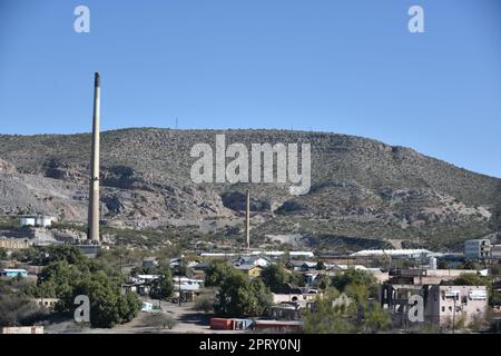 Hayden, AZ., U.S.A. February 24, 2018.  Founded in 1909 by the Kennecott Copper Corp. In 1912, the company built a 1,000 ft (300 m) smelter Stock Photo