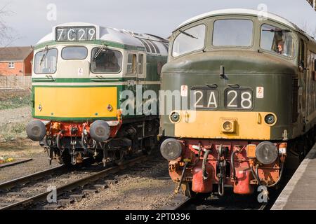 A diesel locomotive on the Great Central Railway Stock Photo