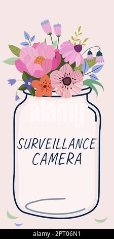 Inspiration showing sign Surveillance Camera, Word Written on Closed Circuit Television transmit signal on monitors Stock Photo
