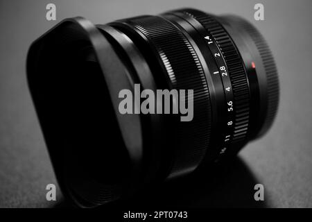 Camera lens details of aperture or f-stop value fstop values of 2.8 f/2.8 Stock Photo
