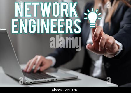 Sign displaying Network EngineersTechnology professional Skilled in computer system, Word Written on Technology professional Skilled in computer syste Stock Photo
