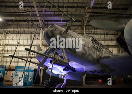 The Messerschmitt Bf 110G-2, a German twin-engine fighter aircraft from ...