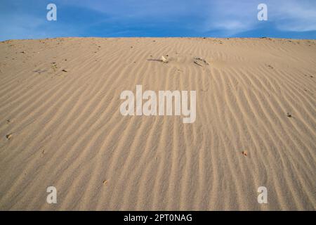 sand texture. wavy sand textured background. sand textured beach Stock Photo