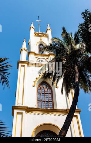 Bell tower of the Saint Thomas cathedral, Mumbai, Maharashtra, India, Asia Stock Photo