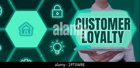 Text caption presenting Customer Loyalty, Business idea buyers adhere to positive experience and satisfaction Stock Photo