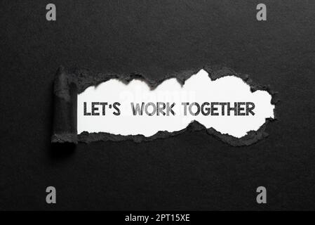 Inspiration showing sign Let S Is Work Together. Business idea Unite ...