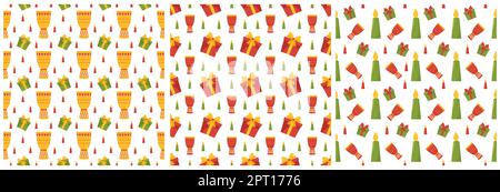 Happy Kwanzaa Holiday African Seamless Pattern Design with Festival Style  Element on Template Hand Drawn Cartoon Flat Illustration Stock Photo - Alamy