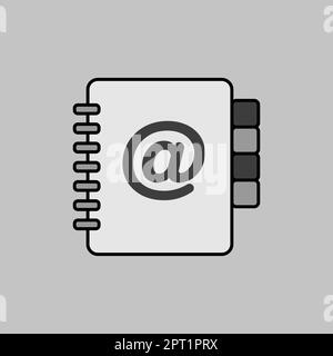 Address Book outline icon. Workspace sign Stock Vector