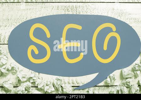 Writing displaying text Seo, Business approach search engine optimization increasing quality and quantity of traffic Stock Photo
