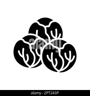 Brussels sprouts isolated vector glyph icon Stock Vector