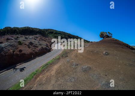 'Lunar landscape' on the Teno Upland (Paisaje Lunar En Teno Alto). Tenerife. Canary Islands. Spain. Stock Photo