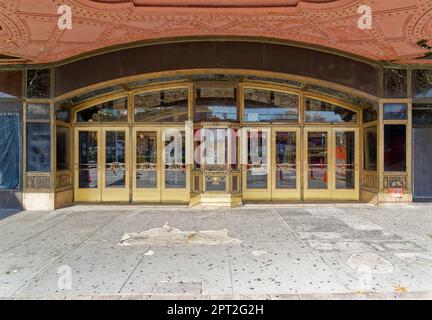 Loew’s Jersey Theatre, one of five “Wonder Theatres,” is being restored to its former Baroque/Rococo grandeur thanks to preservationists. Stock Photo