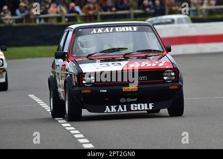 Mark Wilson, Volkswagen Golf GTi Mk1, Gordon Spice Trophy, Heat 2, for Group 1 saloon cars that raced in the years 1970 to 1982, run with two twenty h Stock Photo