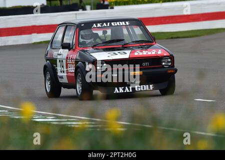 Mark Wilson, Volkswagen Golf GTi Mk1, Gordon Spice Trophy, Heat 2, for Group 1 saloon cars that raced in the years 1970 to 1982, run with two twenty h Stock Photo