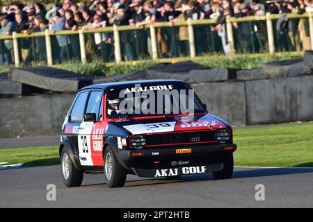 Mark Wilson, Volkswagen Golf GTi Mk1, Gordon Spice Trophy, Heat 2, for Group 1 saloon cars that raced in the years 1970 to 1982, run with two twenty h Stock Photo