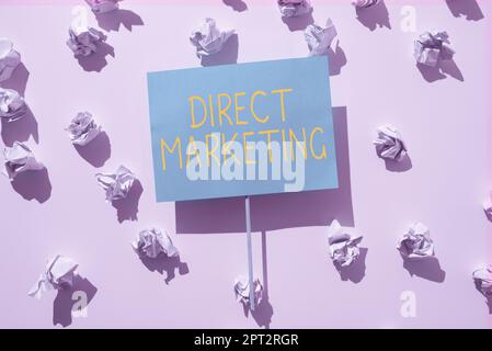 Handwriting text Direct Marketing, Business idea business of selling services directly to the public Cropped Speech Bubble With Important Message Plac Stock Photo
