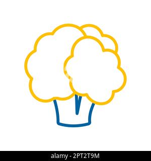 Cauliflower isolated vector icon. Vegetable sign. Graph symbol for food ...