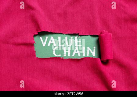 Sign displaying Value Chain, Business concept Request to support assistance needed Professional advice Important Idea Shown On Phone On Desk With Cup Stock Photo