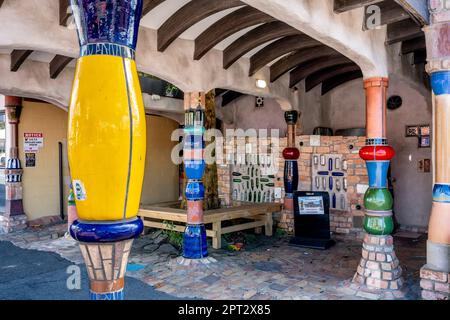 Famous Hundertwasser Toilets, Kawakawa, Bay of Islands, Northland ...