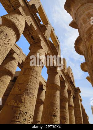 Hypostyle Structure The Great Hypostyle Hall and clouds at the Temples of Karnak (ancient ...