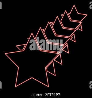 Six stars Star concept icon black color vector illustration flat style ...
