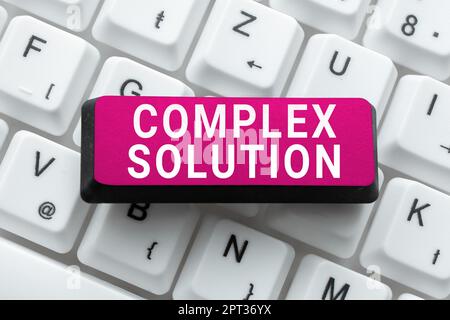 Inspiration showing sign Complex Solution, Word for computer time or service including data processing services Abstract Creating Safe Internet Experi Stock Photo