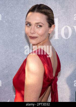 April 26, 2023, West Hollywood, California, USA: ELIZABETH OLSEN attends the Max Original ''Love & Death'' Series Premiere. (Credit Image: © Billy Bennight/ZUMA Press Wire) EDITORIAL USAGE ONLY! Not for Commercial USAGE! Stock Photo