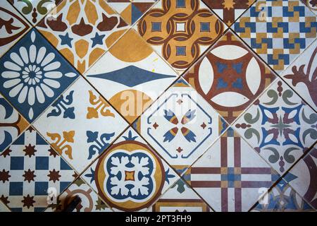 Real image of oriental Moroccan tile seamless pattern. Stock Photo