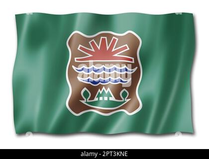 Abenaki people ethnic flag, North America. 3D illustration Stock Photo