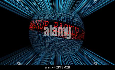Back up binary data sphere concept Stock Photo