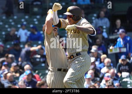 San Diego Padres' Matt Carpenter singles during the second inning of a  baseball game against the St. Louis Cardinals Monday, Aug. 28, 2023, in St.  Louis. (AP Photo/Jeff Roberson Stock Photo - Alamy