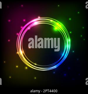 Abstract background with colorful plasma circles Stock Vector