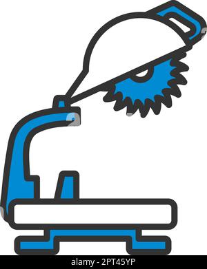 Icon Of Circular End Saw Stock Vector