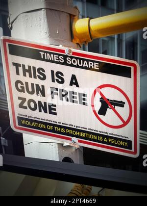 Times Square has been designated as a gun free zone to ensure safety ...