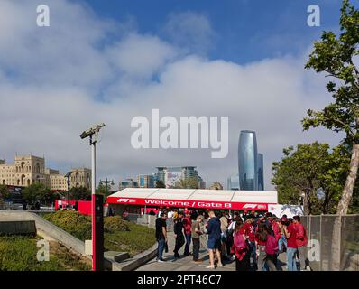 F1 Baku 2023. Formula 1 gate and visitors. Grand Prix 28-30 April, Azerbaijan Stock Photo