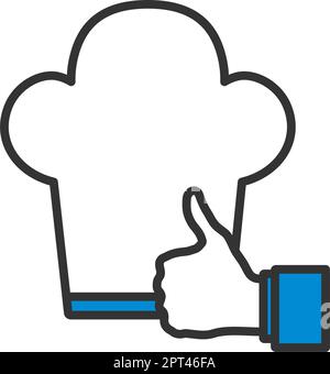 Thumb Up To Chef Icon Stock Vector