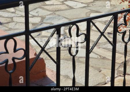 Traditional architecture of Theologos village on the island of a the Rhodes in Greece Stock Photo