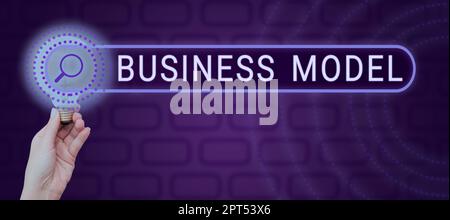 Writing displaying text Business Model, Business overview model showing how a company operates to generate more profit Stock Photo