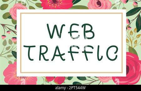 Text showing inspiration Web Traffic, Business overview amount of web users and attempted visit measured of a website Stock Photo