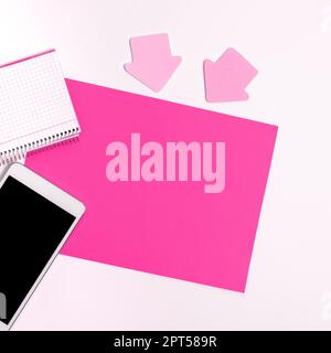 Multiple Assorted Collection Office Stationery Photo Placed Over Table Stock Photo