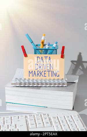 Text showing inspiration Data Driven Marketing, Internet Concept Strategy built on Insights Analysis from interactions Stock Photo