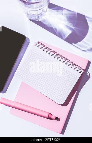 Multiple Assorted Collection Office Stationery Photo Placed Over Table Stock Photo