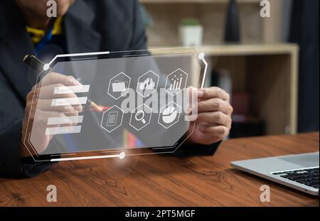 protecting online information systems via the Internet with encryption through protection against cyber theft. Stock Photo