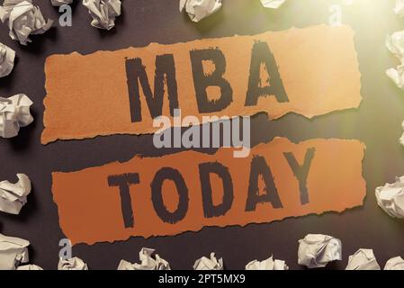 Handwriting text Mba, Concept meaning designed to develop the skills for careers in business and management Stock Photo