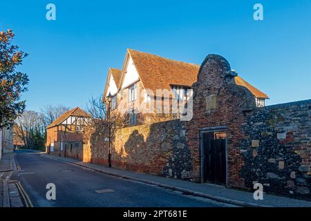 Old Kings House and Lodging, Strand Street, Sandwich, Kent. Stock Photo