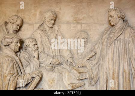 Luther mural in the Berlin Cathedral, Berlin, Germany Stock Photo
