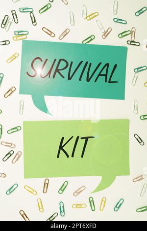 Items That Support Conceptual display Survival Kit, Business approach Emergency Equipment ...
