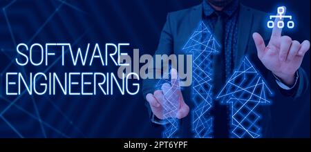 Writing displaying text Software Engineering, Internet Concept Program Development in Systematic Quantifiable approach Stock Photo