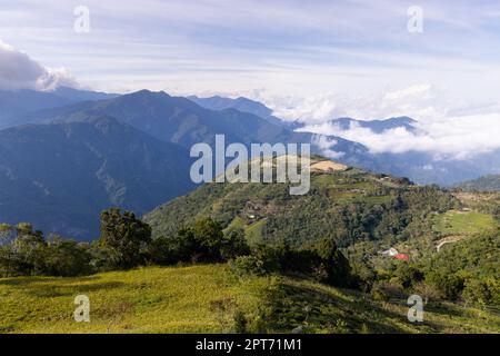 Aerial view of Taimaili mountain in Taitung of Taiwan Stock Photo