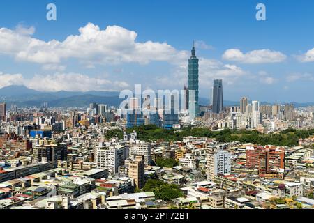 Taipei, Taiwan 28 September 2022: Taipei city downtown Stock Photo